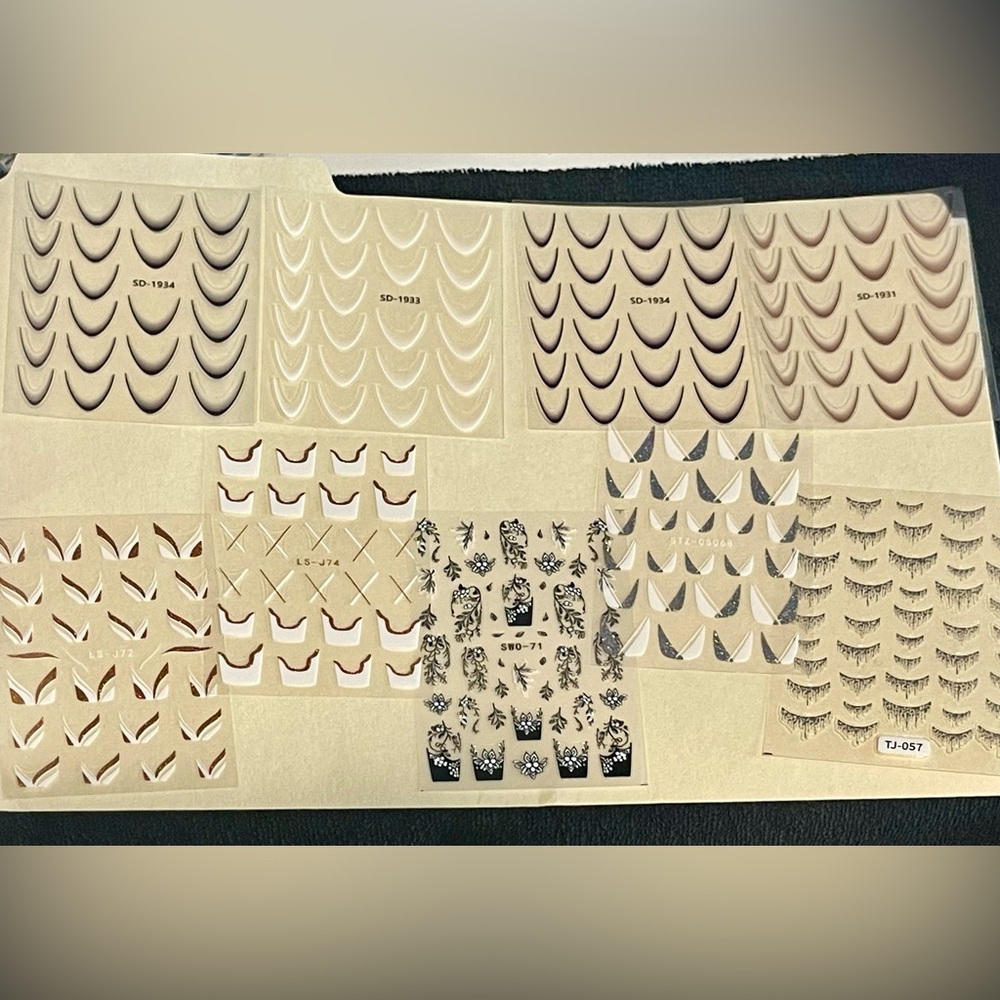 Assorted Nail French and Other Sticker Design Set